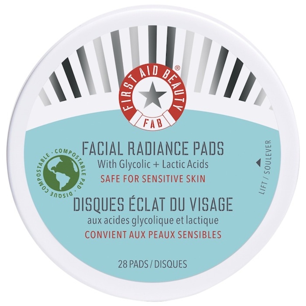 First Aid Beauty Brighten + Glow Facial Radiance Pads with Glycolic+Lactic Acids